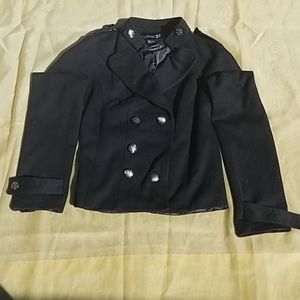 Black Crop Lined Jacket